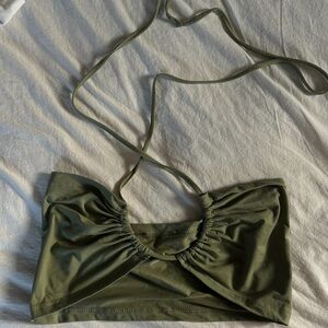 Green O Ring Halter Top